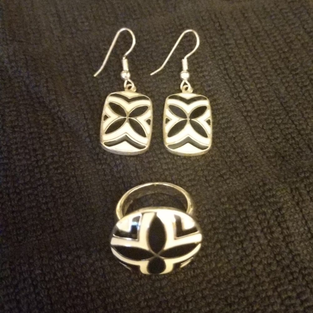 Earrings and ring set